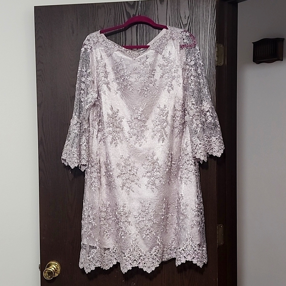 Exquisite Tahari lace formal mini dress